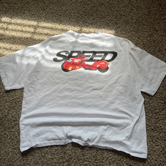 Allegory Other - Allegory Speed Moped Graphic Print T-shirt - Men’s L - White